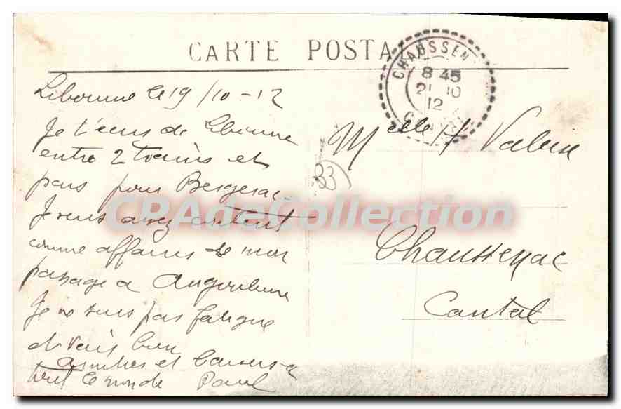 CPA Libourne Vue D'Ensemble Et Les Rives De Le Dordogne — Back