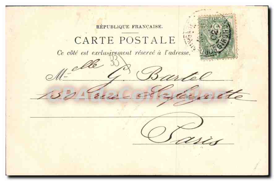 CPA Bordeaux Porte Des Salimieres — Verso