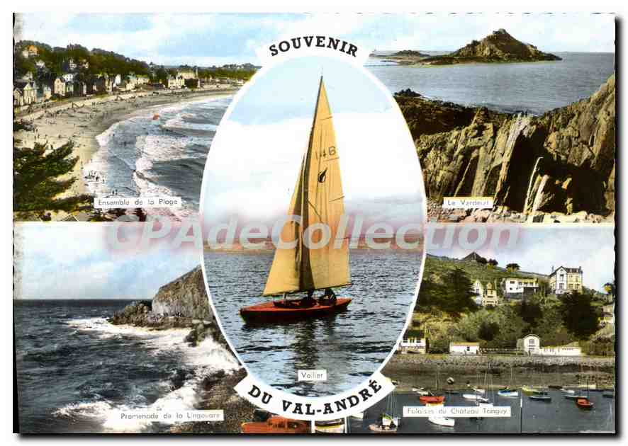 CPSM Souvenir Du Val André Lingouare Châteu Tanguy