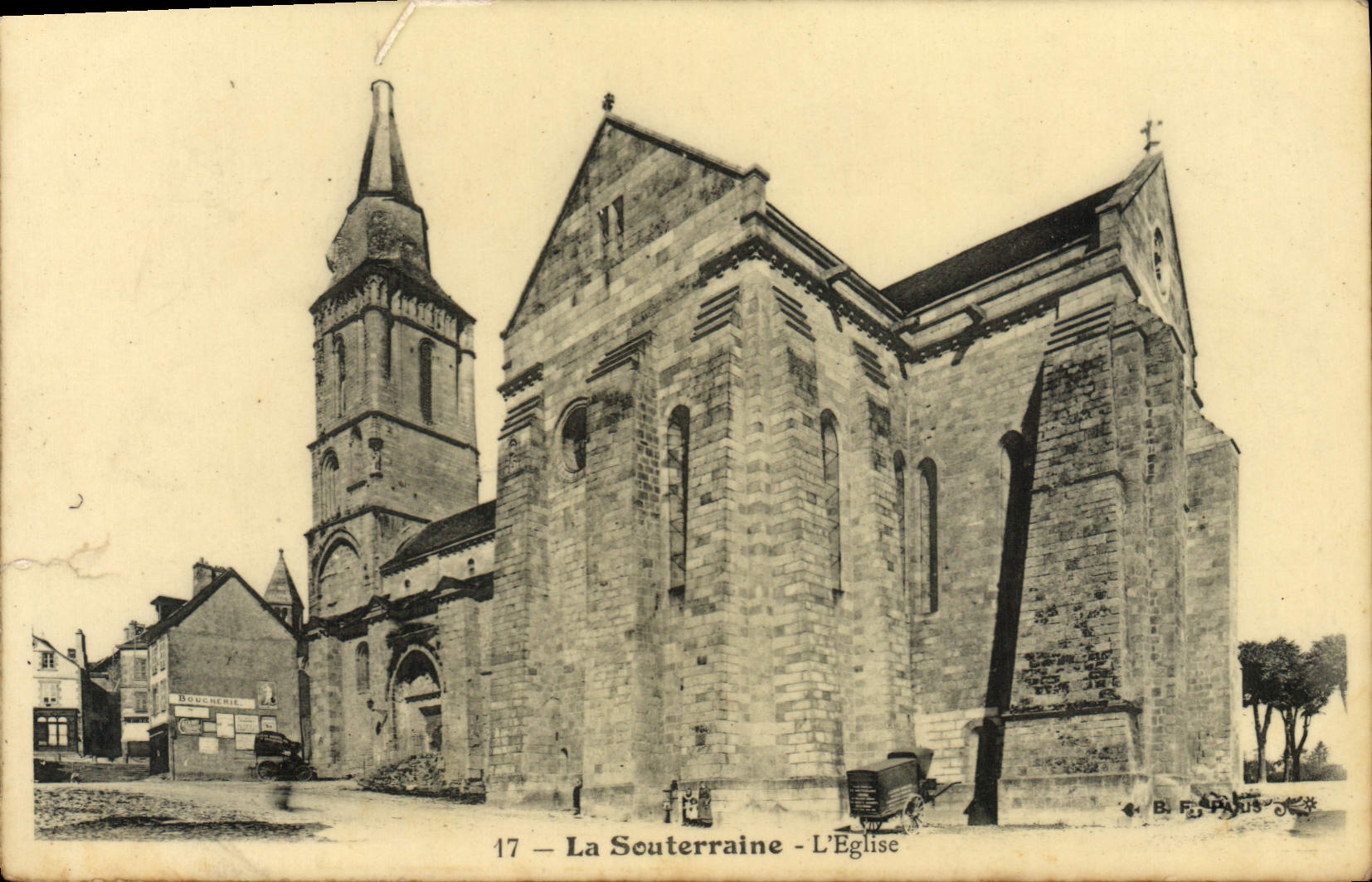La Souterraine - L'Église — éditeur B. F. Paris, n° 17