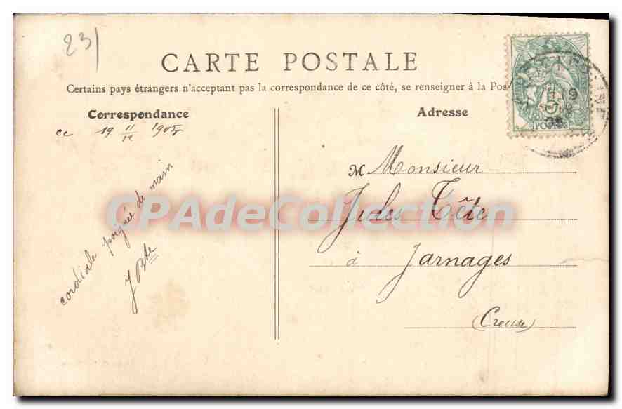 La Souterraine - L'Église — éditeur B. F. Paris, n° 17 — Reverso