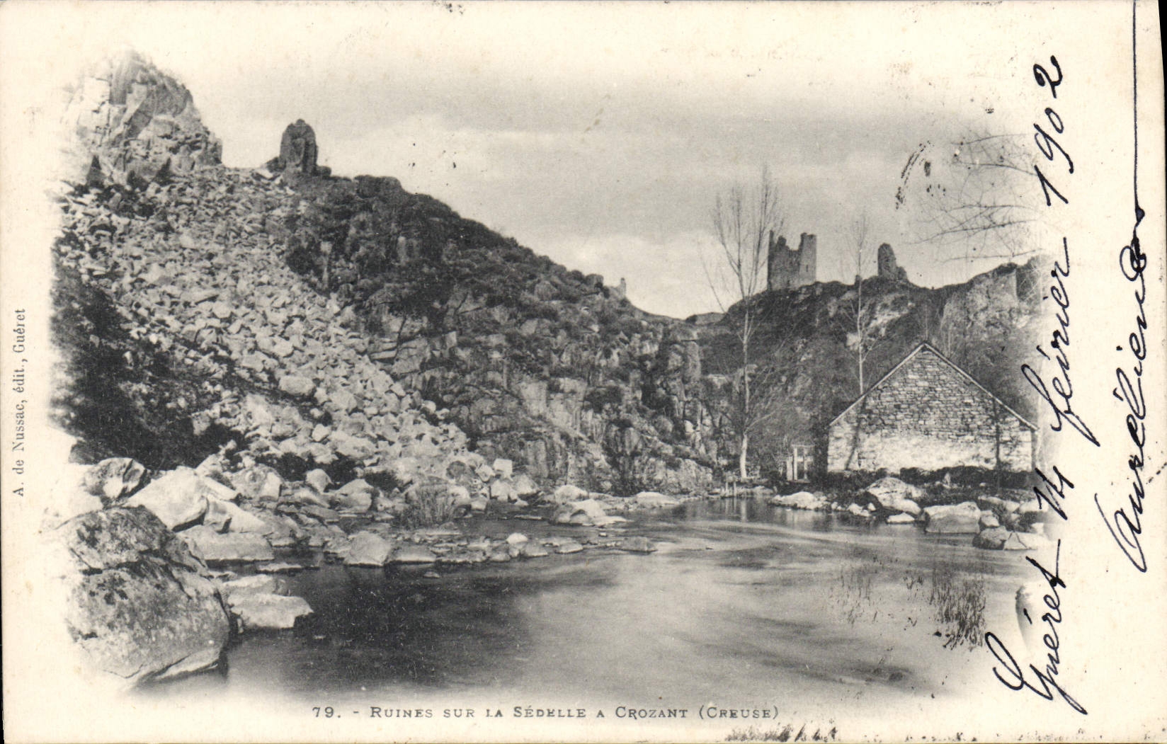 CPA Crozant Ruines Sur La Sedelle