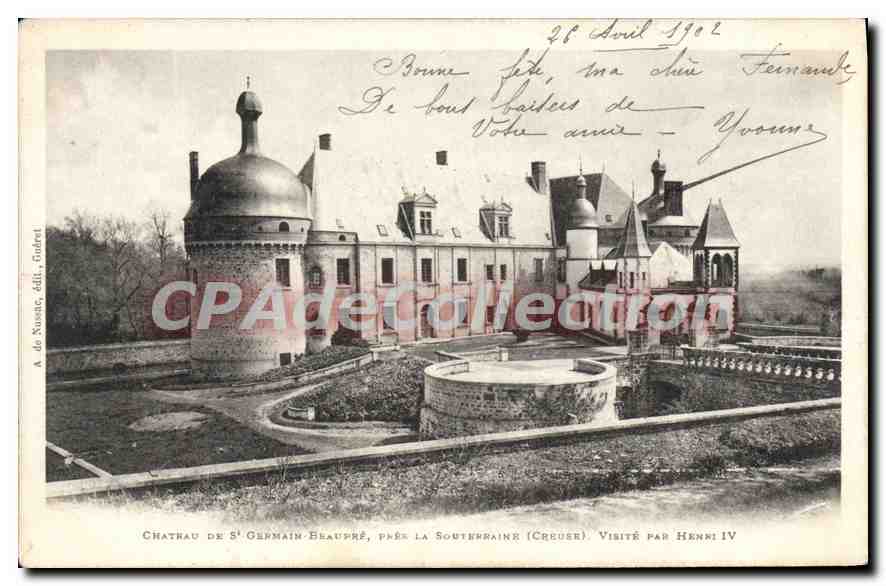 Château de Saint-Germain-Beaupré — près la Souterraine (Creuse) — A. de Nussac, édit., n° 831