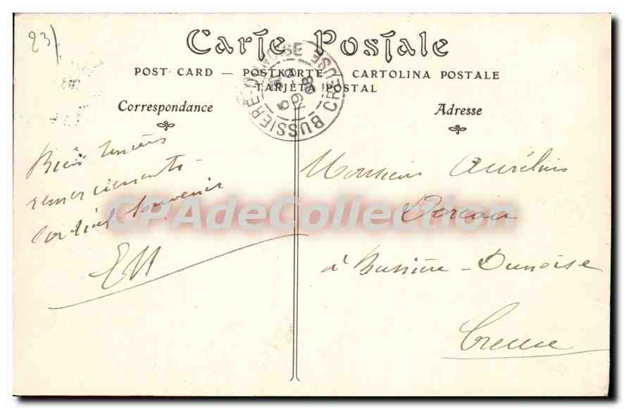 CPA Anzeme La Route Et Le Pont Du Diable — Verso