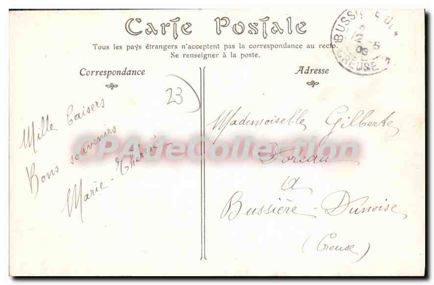 Camp de LA COURTINE — La Musique au Mess des Officiers — AD 28 — Reverso