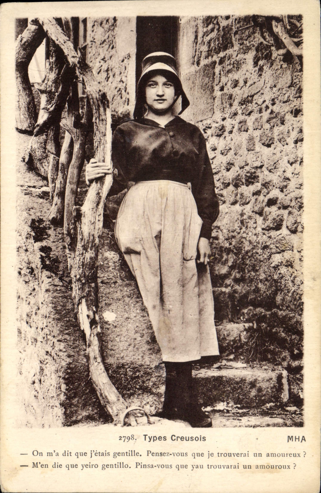 Femme Creusoise — Types Creusois n°2798 — MHA