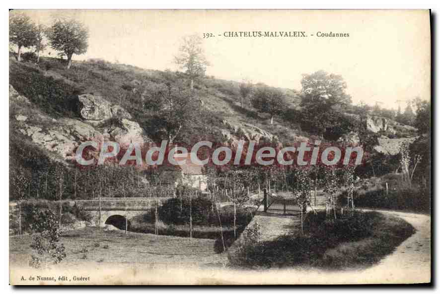 Châtelus-Malvaleix — Coudannes — A. de Nussac, édit. Guéret - Anverso