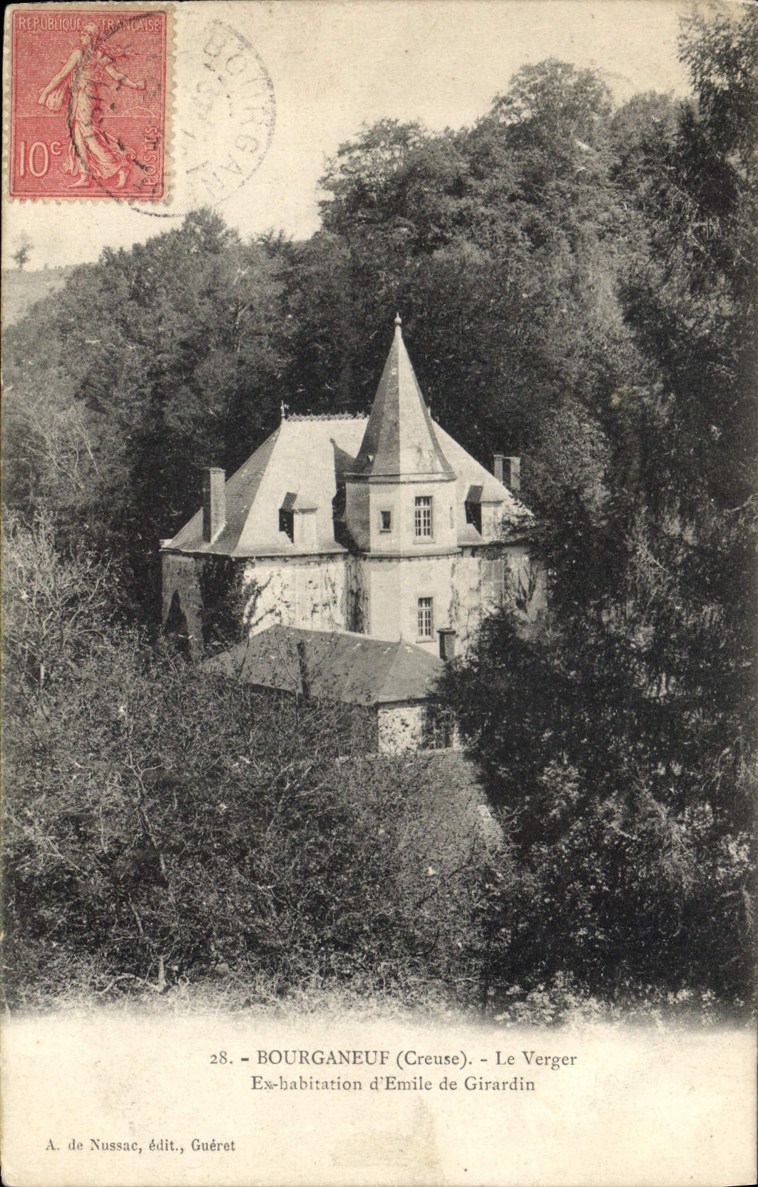 CPA Bourganeuf Ex Habitation D'Emile De Girardin