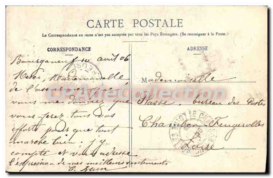 CPA Bourganeuf Ex Habitation D'Emile De Girardin — Rückseite