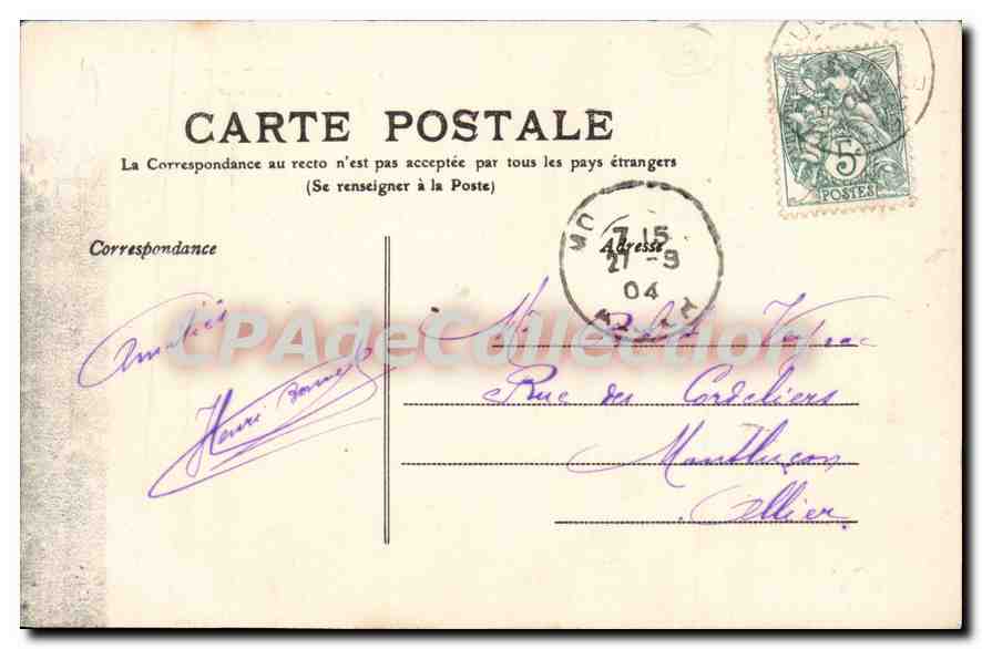 Boussac — Château et Pont sur la petite Creuse — Creuse 85 — Verso