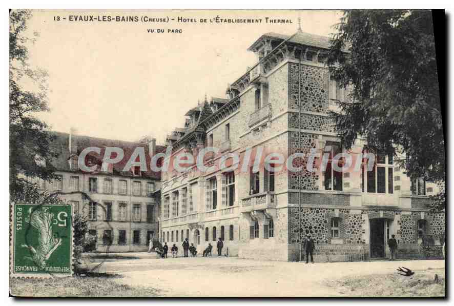 Evaux-les-Bains (Creuse) - Thermalbadhotel - Ansicht vom Park