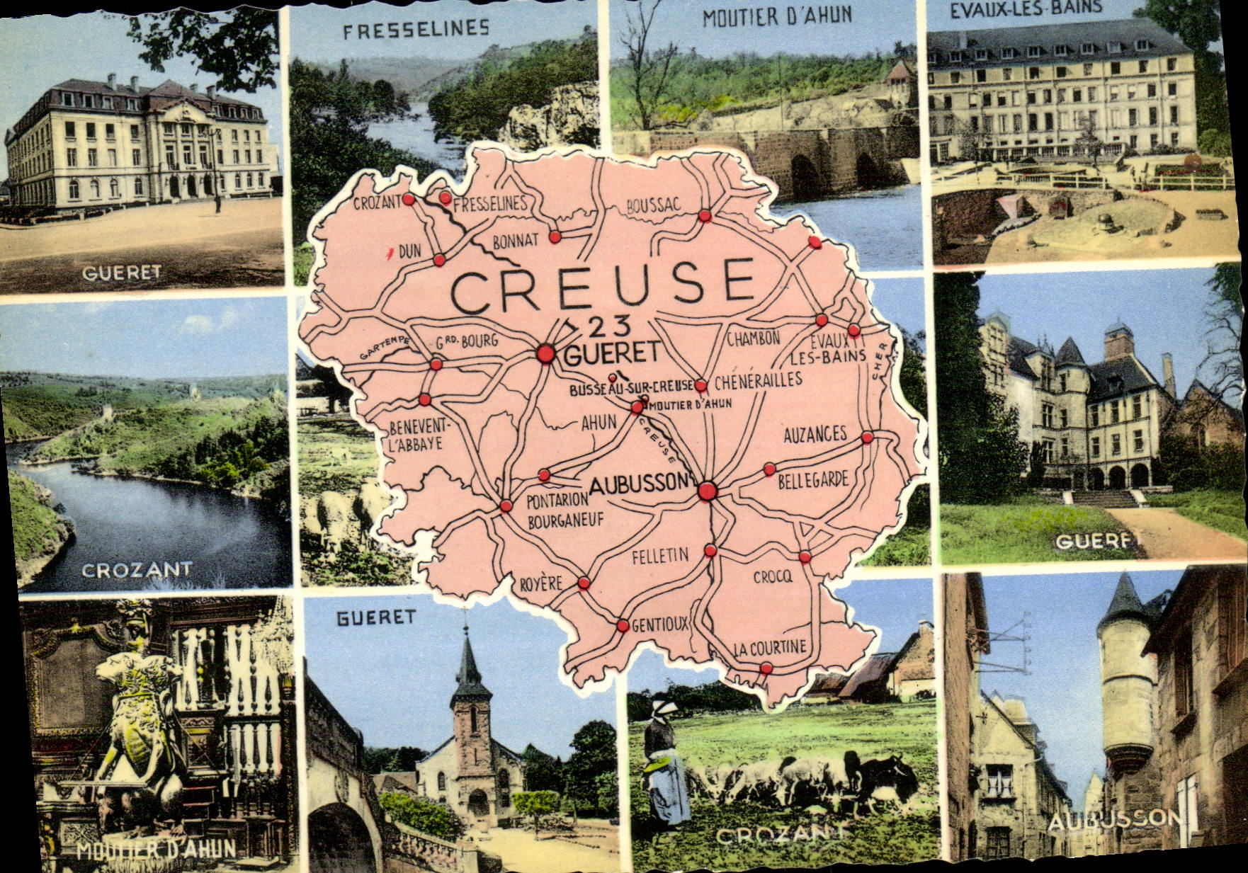 Panoramakarte der Creuse — unbekannter Verlag, n° 1677