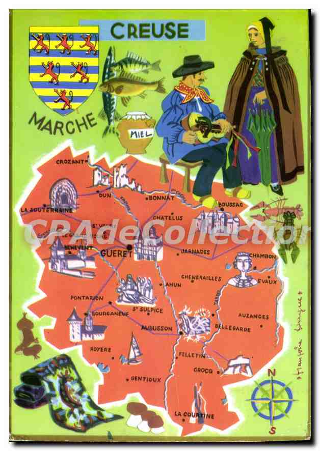 CPSM Les Deprtements Francais Vus Par Theoiac