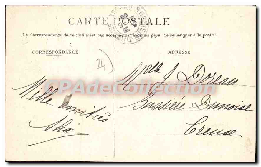 CPA Perigueux Vieil Hotel De Saliegourde — Rückseite