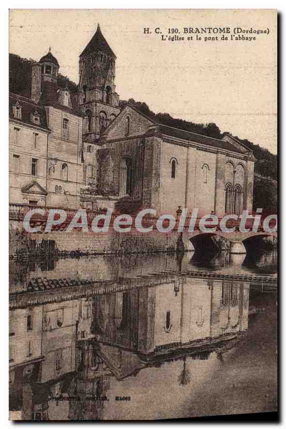 CPA Brantome L'Eglise Et Le Pont De I'Abbaye