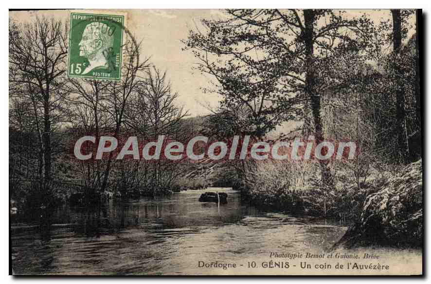 Génis - Un coin de l'Auvézère — Phototypie Bessot et Guionie, Brive