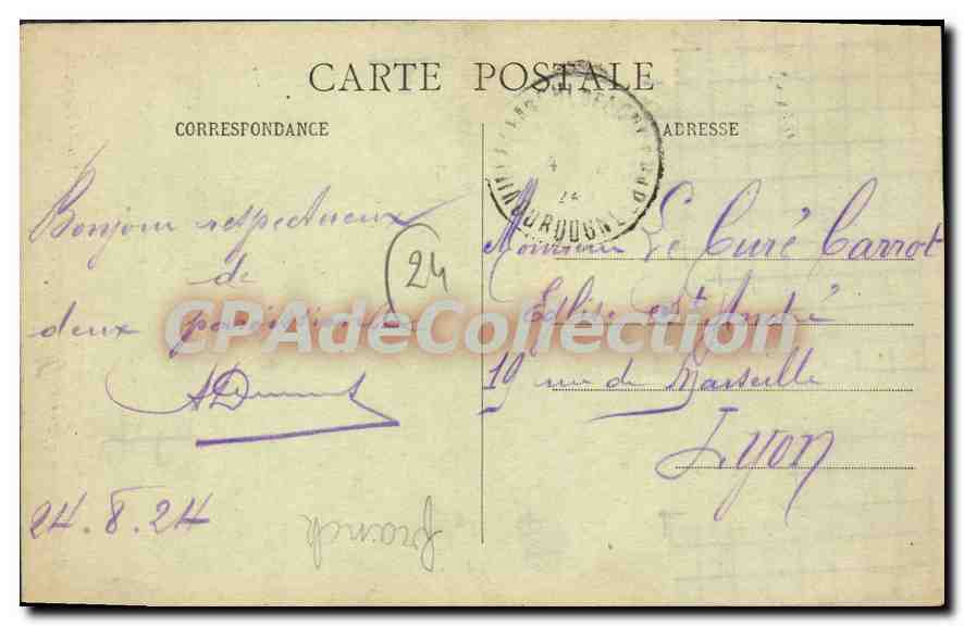 CPA Villefranche De Longcahpt La Chapette Vue Interieure — Rückseite