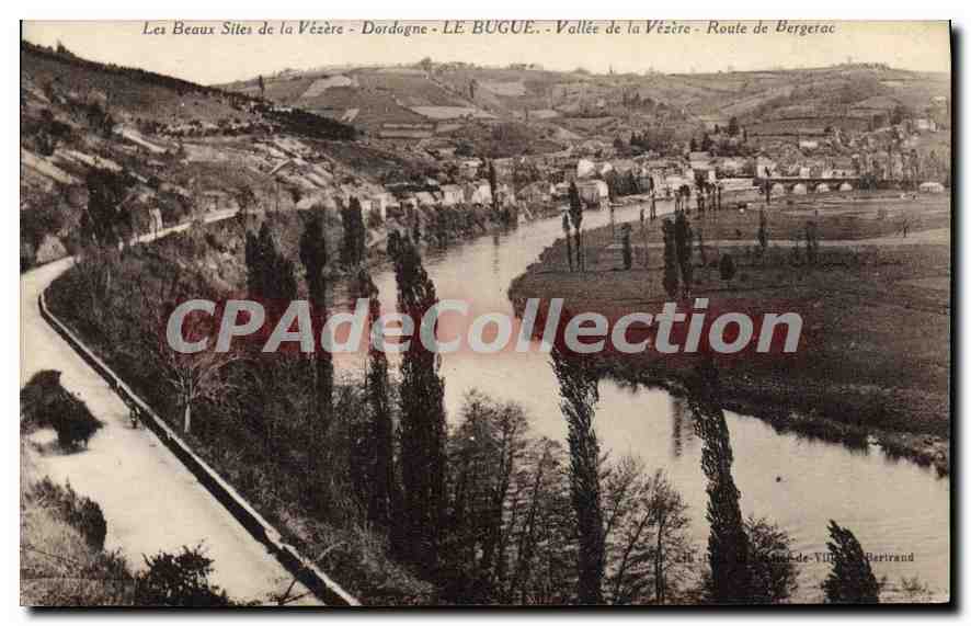 CPA Le Bugue Vallee De la Vezere Route De Bergerac