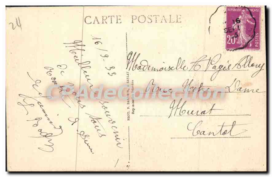 Tal und Schloss Rouffillac — CARLUX — Die malerische Dordogne — Rückseite