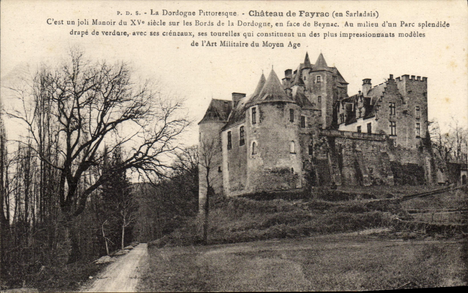 CPA La Dorogne Pittoresque Chateau De Fayrac