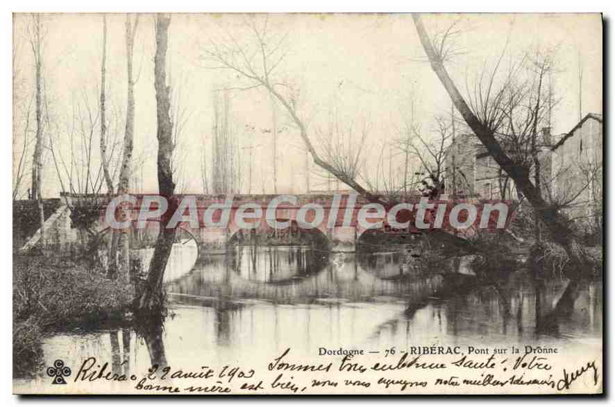 CPA Dordogne Riberac Pont Sur La Dronne