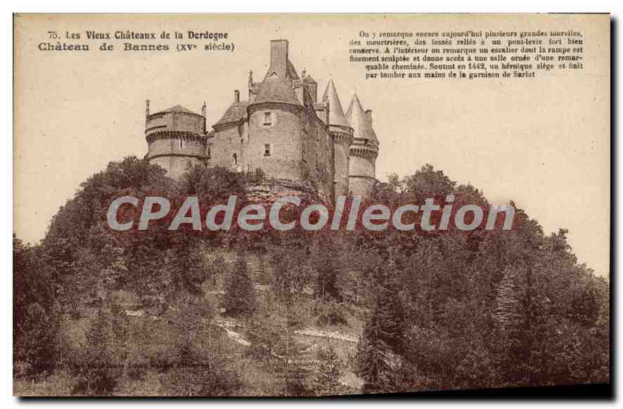 Schloss Bannes — 15. Jahrhundert — Antike Ansichtskarte, Nr. 75