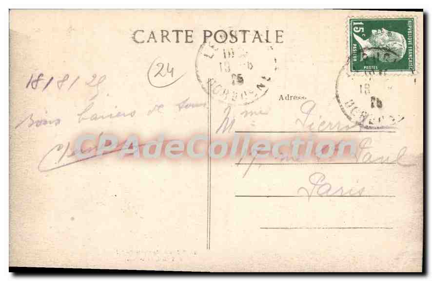 Le Bugue (Dordogne) — Le Roc de la Carle — J. Taillet Li - Pap. — Verso