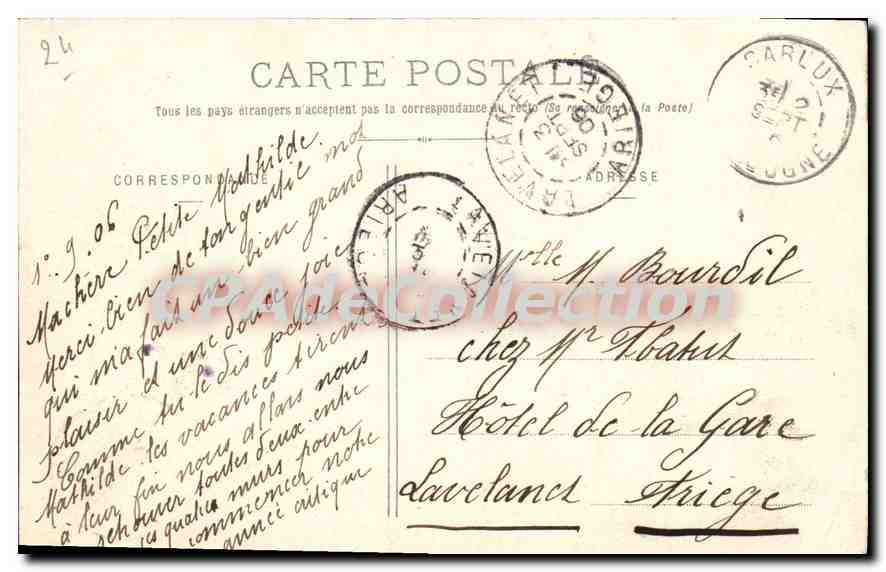 Dordogne - Le Pas du Rayssé, nahe Cazoulès — P. Daudrix, Verlag in Sarlat, Nr. 383 — Rückseite