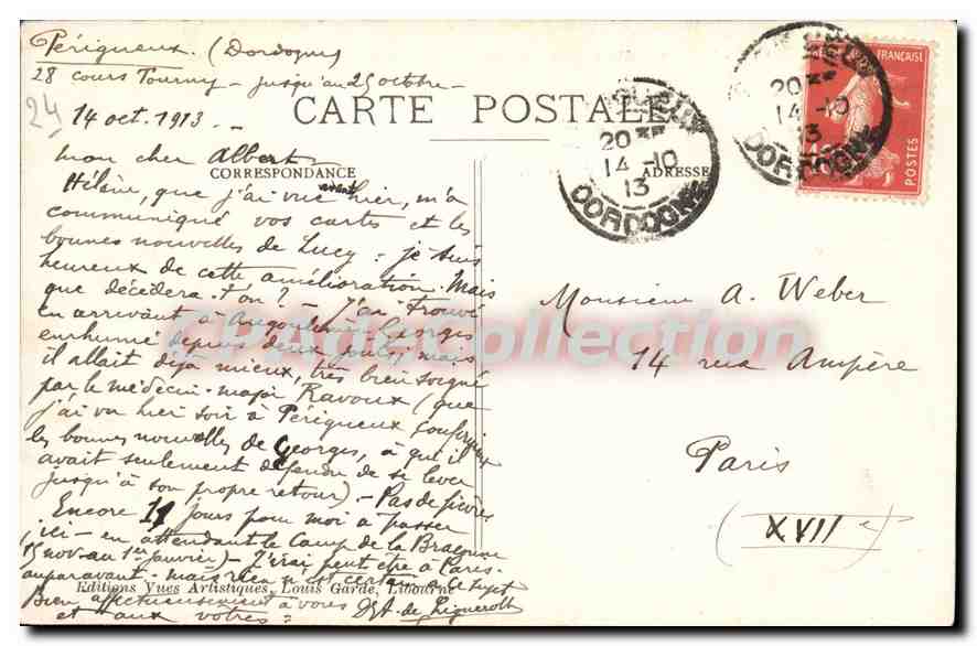Château de Neuvic — Cour Intérieure — Les Vieux Châteaux de la Dordogne — Éditions Vues Artistiques, Louis Gavie, Limoges — Reverso