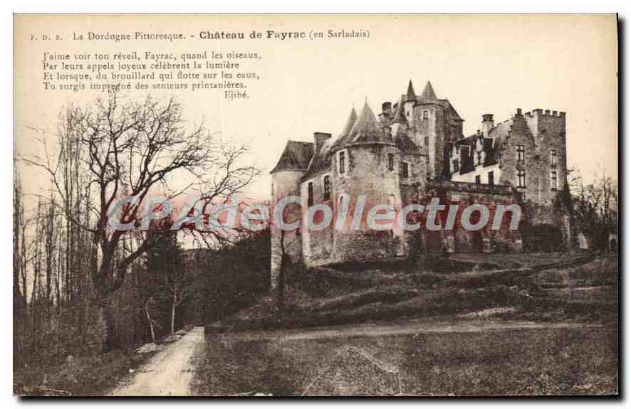 Schloss Fayrac (im Sarlatais) — Die pittoreske Dordogne — Verlag P. Dadda & Sarlat