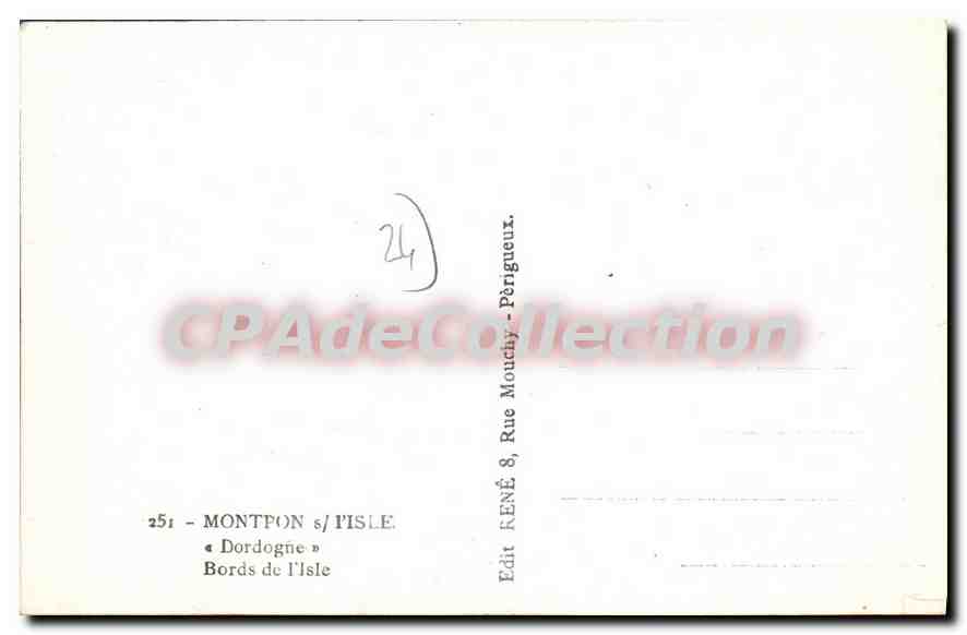 CPA Montpon Sur I'Isle Dordogne Bords De I'Isle — Verso