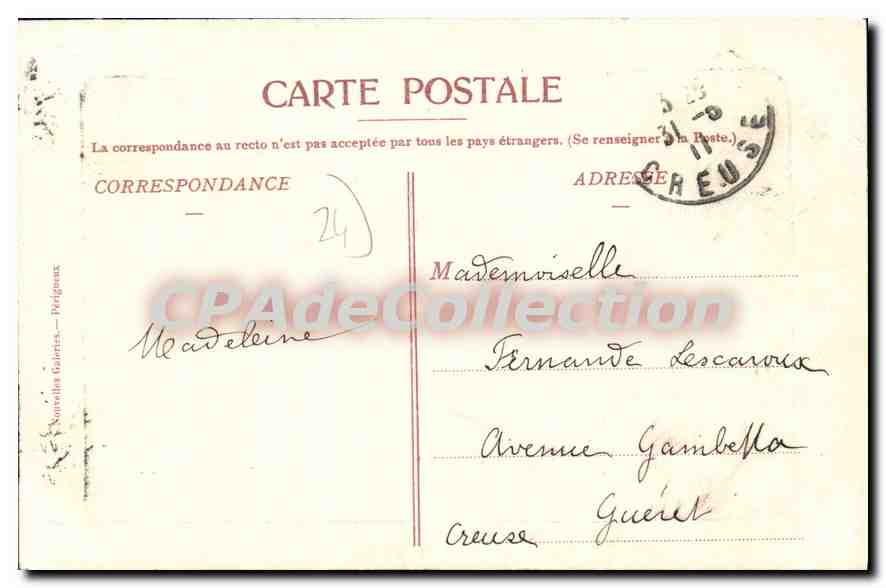 CPA Perigueux Cathedarale Byzantine De St Front Ancienne Entree — Rückseite