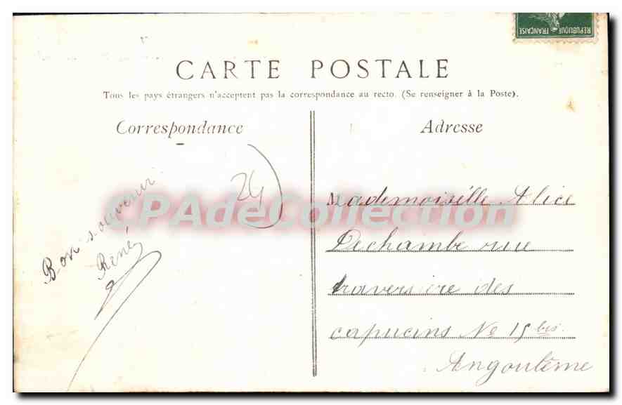 CPA Perigueux La Prefecture — Rückseite
