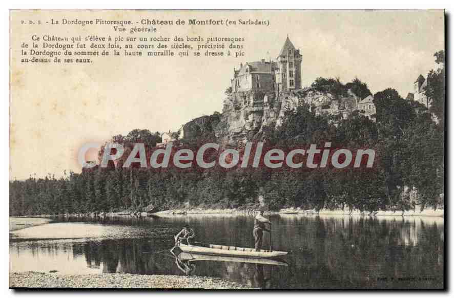 Château de Montfort (en Sarladais) — Vue générale — P.D.S. La Dordogne Pittoresque