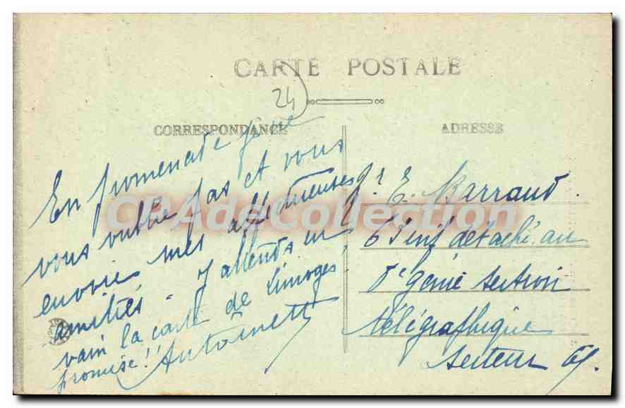 Château de Marouatte — Lou Diablé, Li sobaté bé si tort, Qu’oun l’auvé dé Pignofor — éditeur non visible — Verso