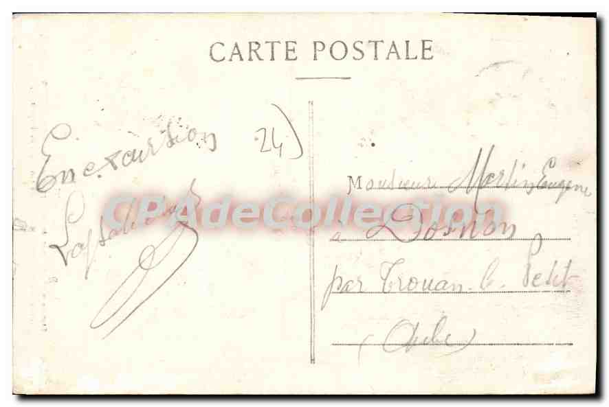 CPA Les Eyzies Squelette Mousterien Capitan Et Peyrony — Rückseite