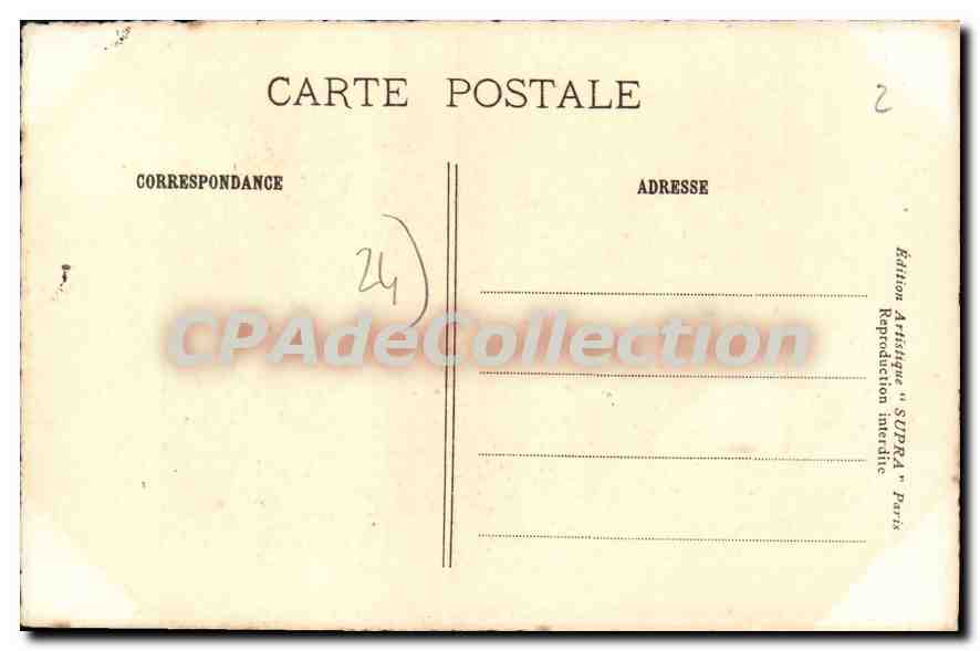 CPA Chateau D'Hautefort Facade Principale — Verso