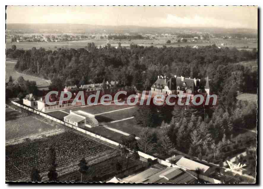 CPSM Mussidan Le Chateau De Bossy Vue Aerienne