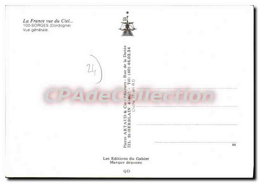 CPSM Sorges Vue Generale — Verso