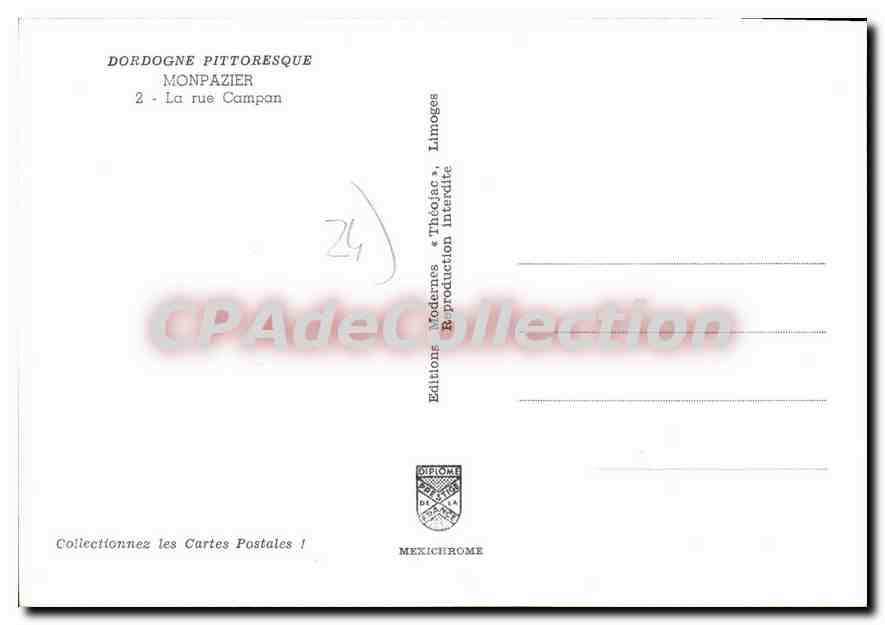 CPSM Montfort La Rue Campon — Verso