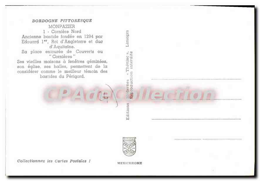 Monpazier — Ancient Bastide Founded in 1294 — Mexichrome Editions — Back
