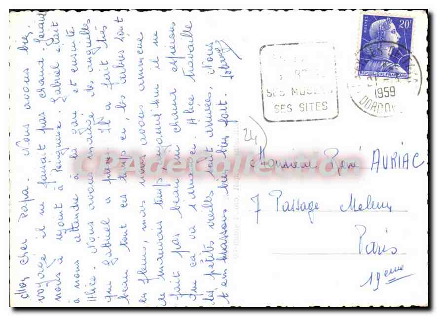 CPSM Perigord Souvenir Du — Verso
