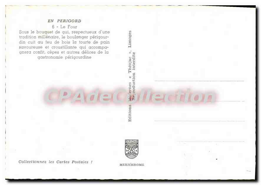 CPSM En Perigord Le Four Sous Le Bouquel — Verso