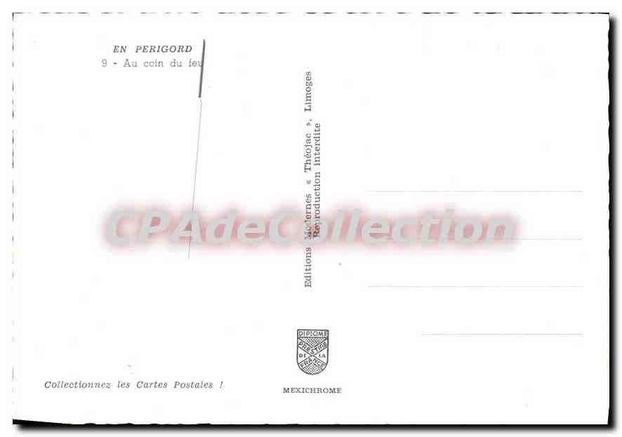 CPSM En Perigord Au Coin Du Feu — Verso