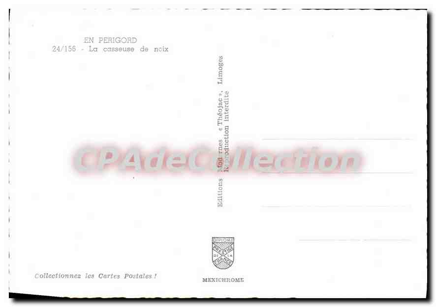 CPSM En Perigord La Casseuse De Noix — Verso