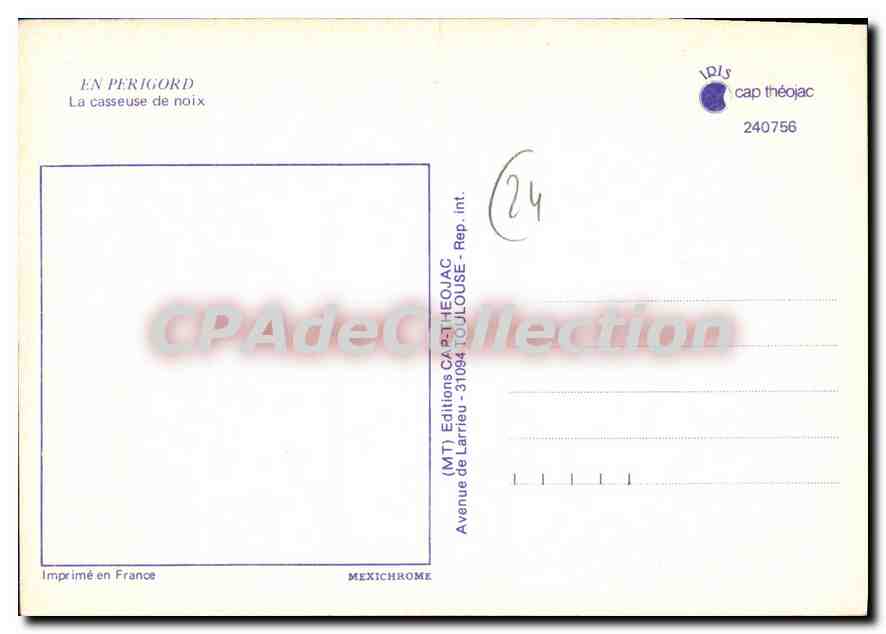 CPSM En Perigord La Casseuse De Noix — Verso