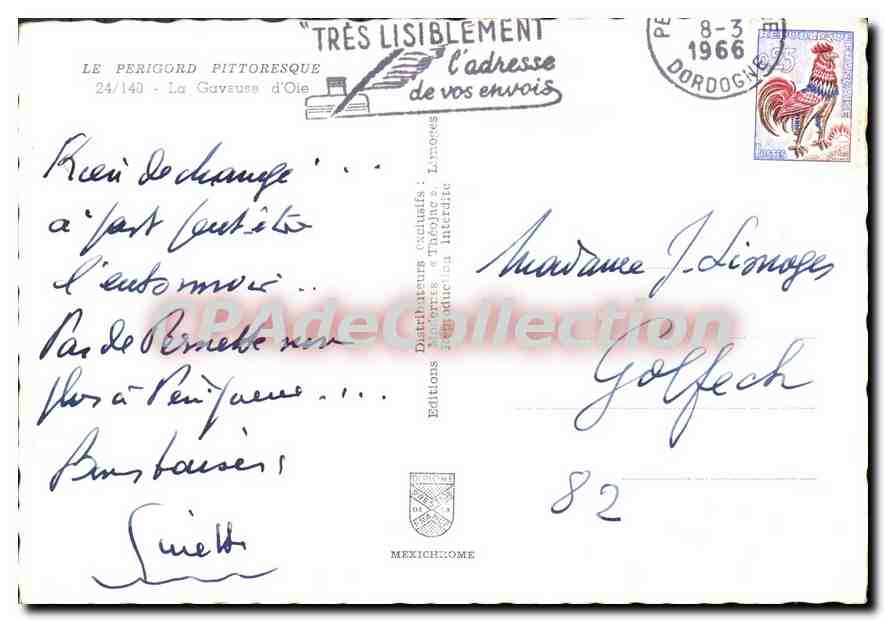 CPSM Le Perigord Pittoresque La Gaveues D'Oie — Verso