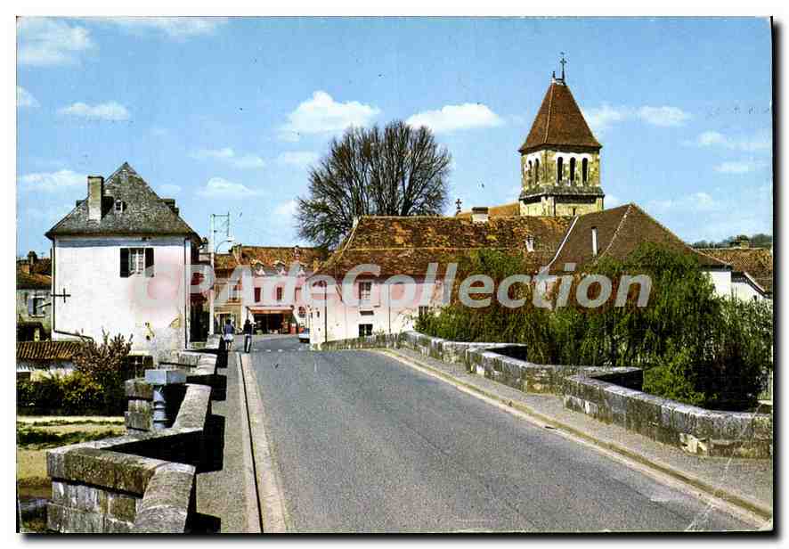 Cognac-sur-l'Isle — Der Eingang zum Dorf und die mittelalterliche Brücke — Éditions René