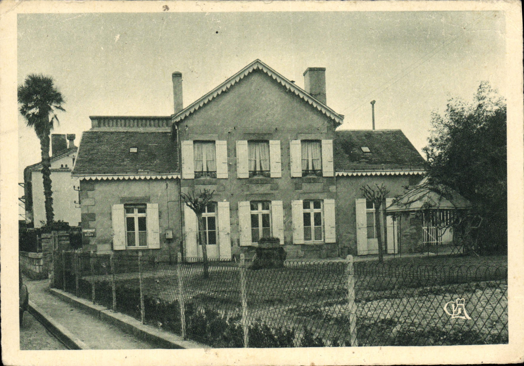 Haus mit Palme — Asiles-John Bost, La Force (Dordogne) — Edition G.-L. Arlaud