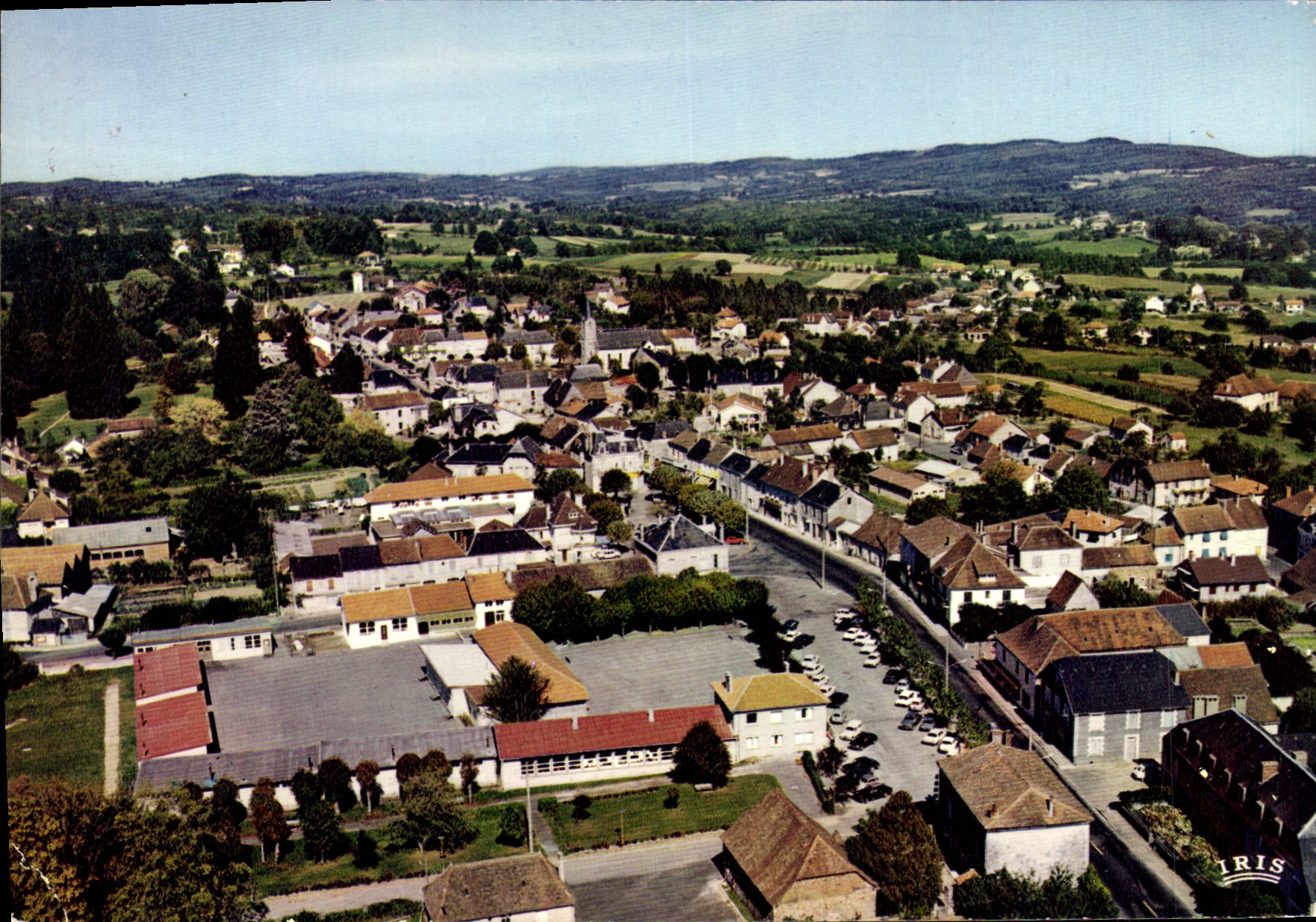 CPSM La Coquille Vue Generale Aerienne